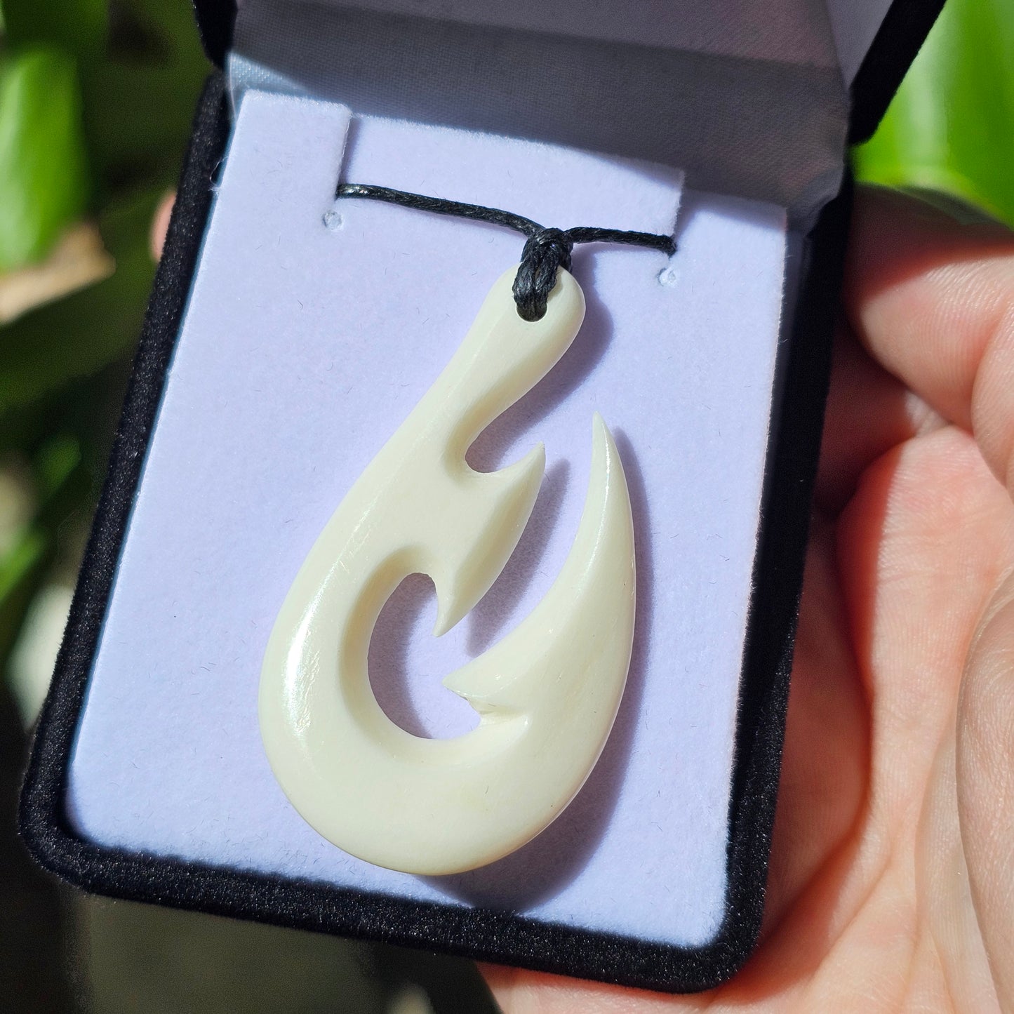 Bone Hei Matau Pendant (Fish Hook) - Rivendell Shop