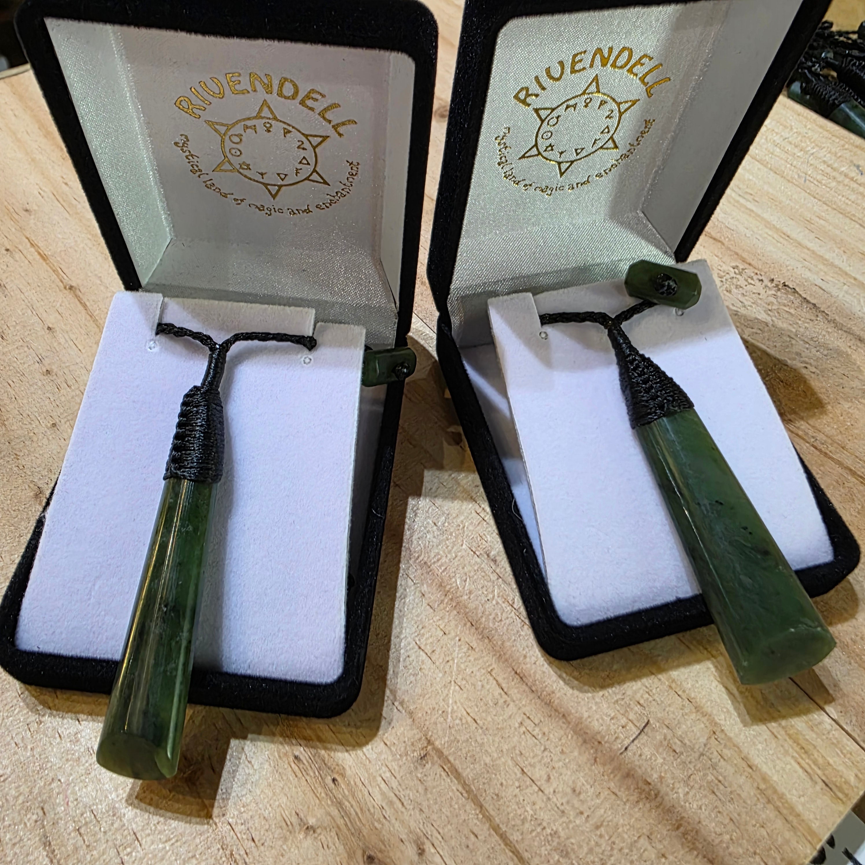 Long Greenstone Toki Pendant