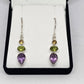 Citrine, Peridot & Amethyst Sterling Silver Earrings - Rivendell Shop