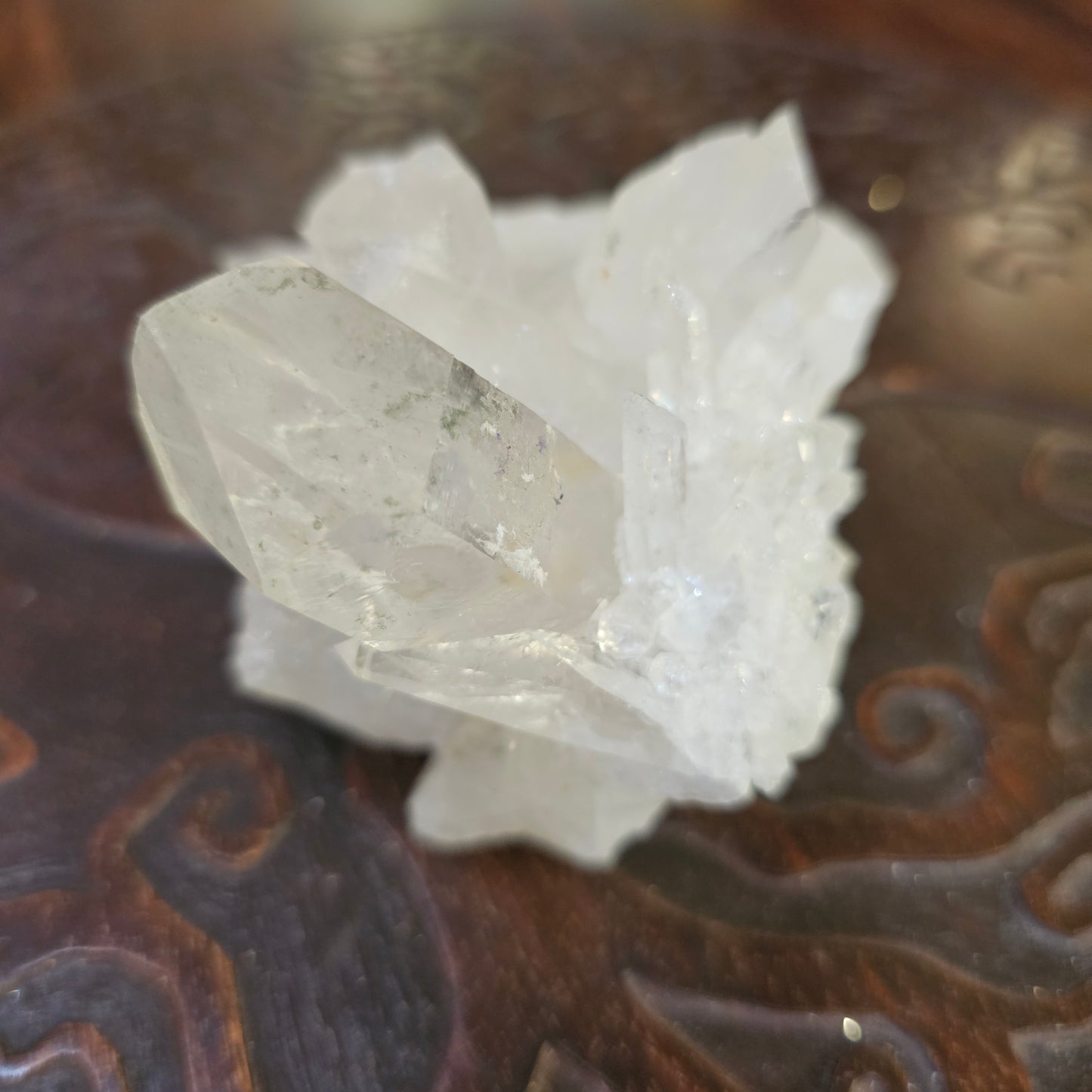 Clear quartz cluster