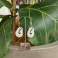 Handcarved Bone Earrings - Hei Matau (Fish Hook) - Rivendell Shop