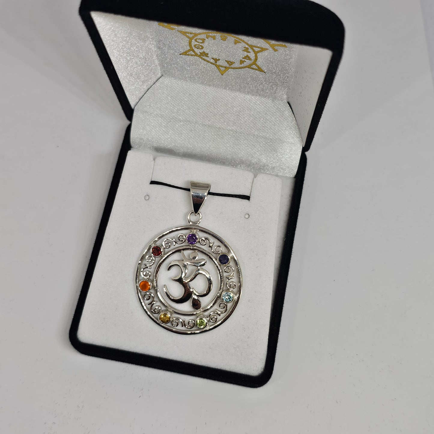 Chakra Om Sterling Silver Pendant - Rivendell Shop