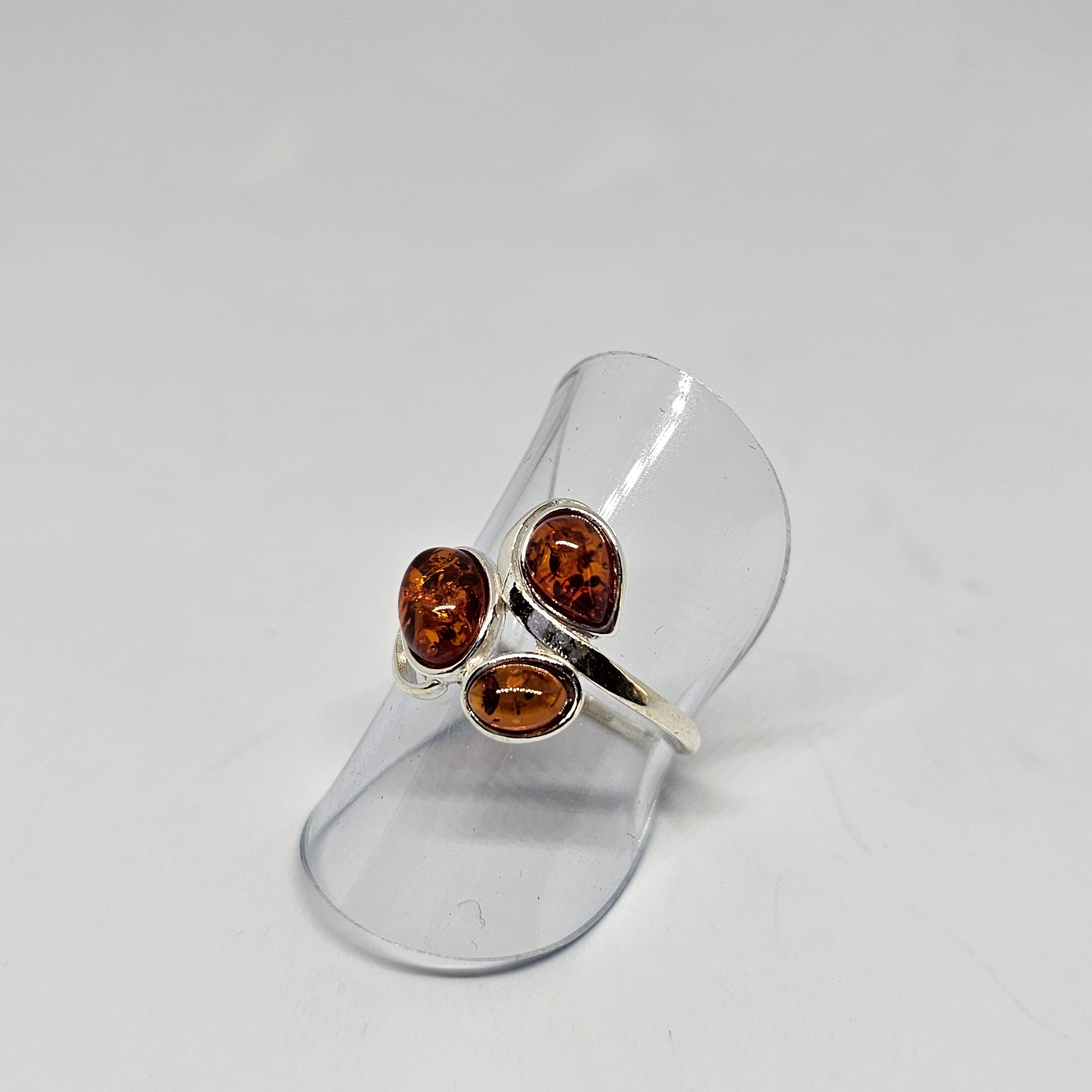 Amber Sterling Silver Ring - Rivendell Shop