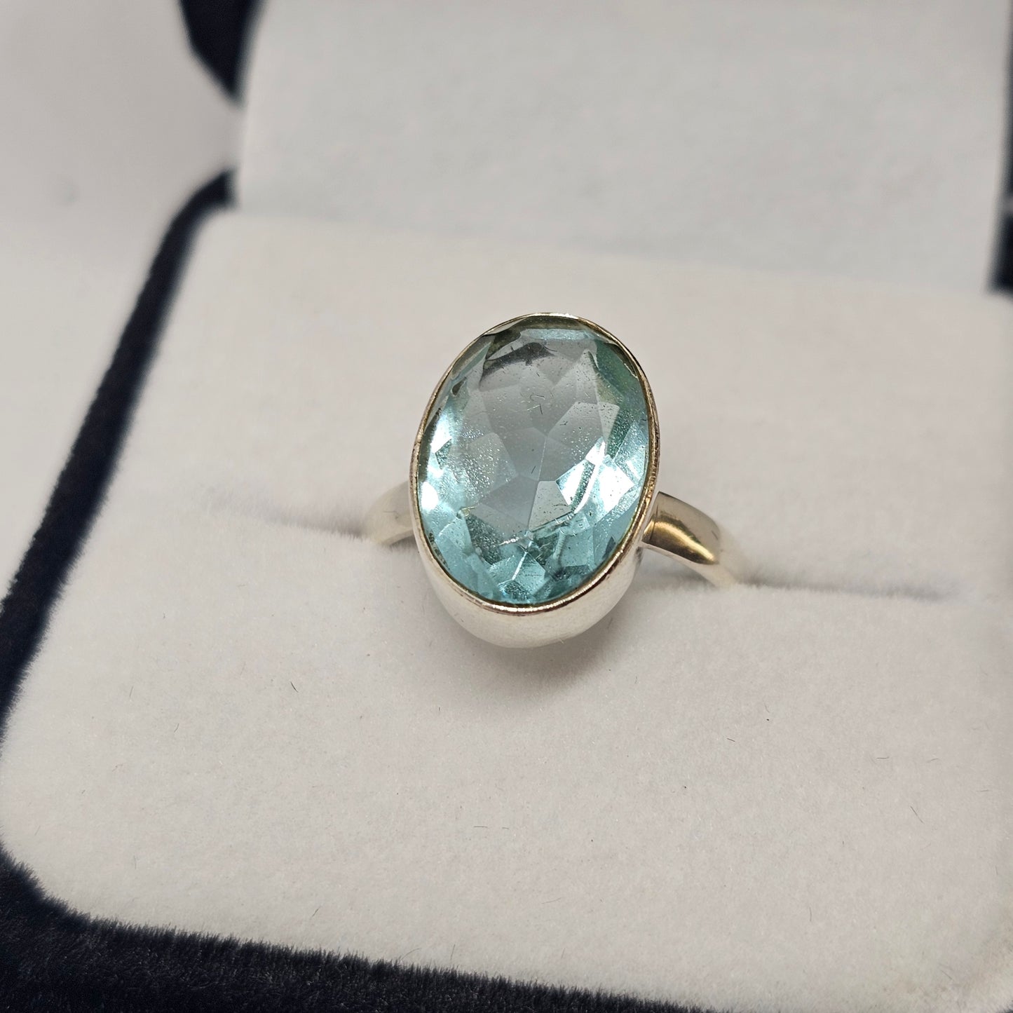Blue Topaz Sterling Silver Ring - Rivendell Shop