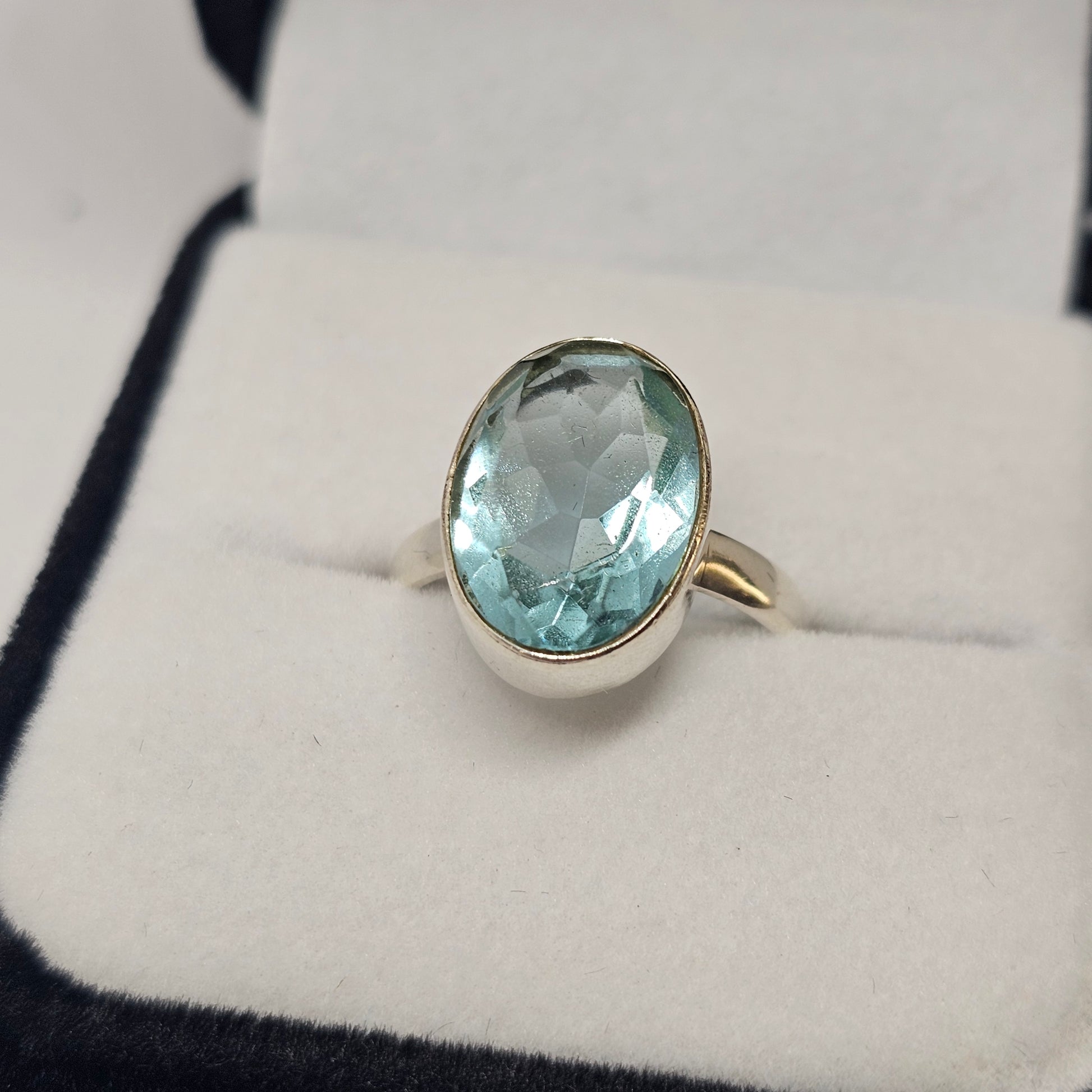 Blue Topaz Sterling Silver Ring - Rivendell Shop