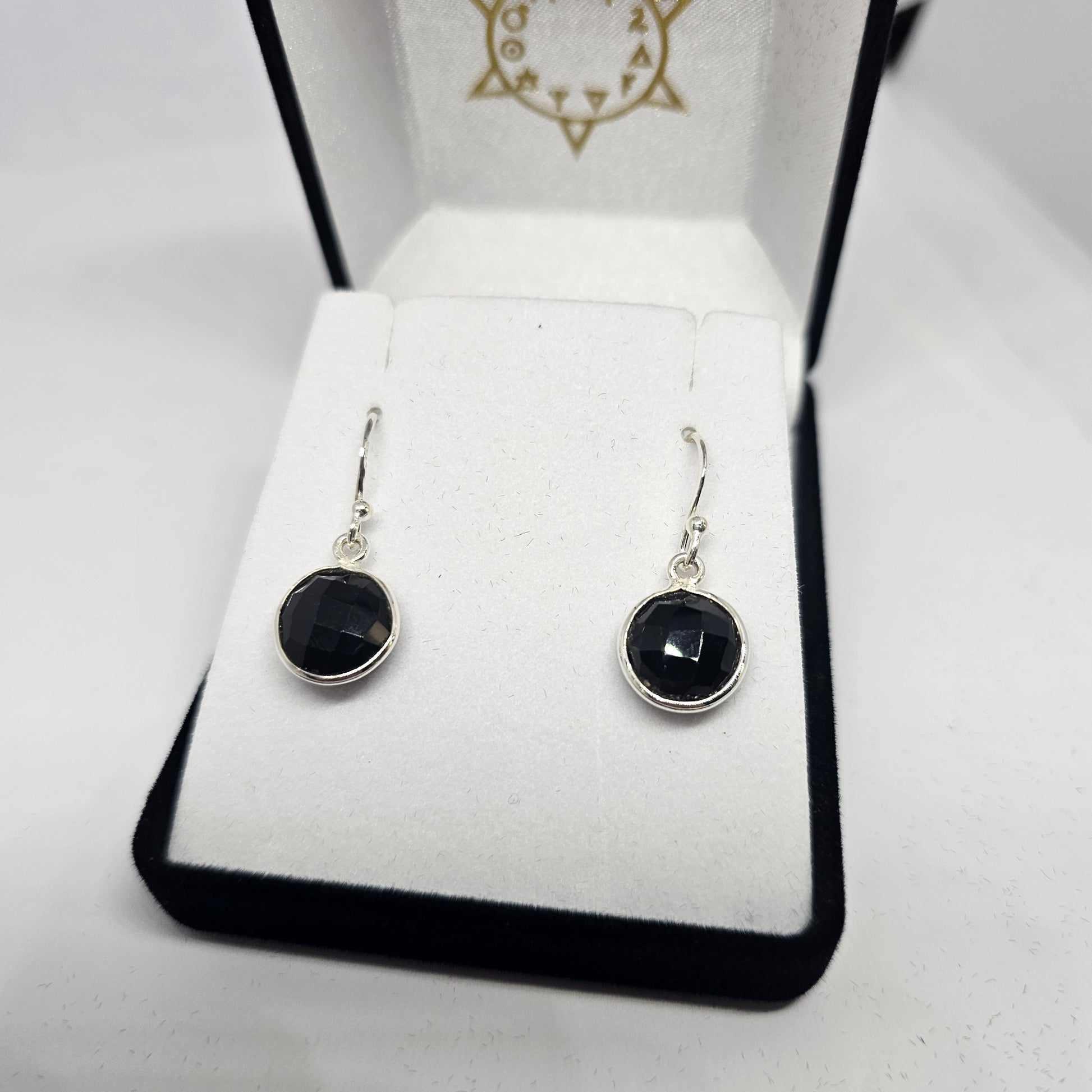 Black Onyx Sterling Silver Earrings - Rivendell Shop