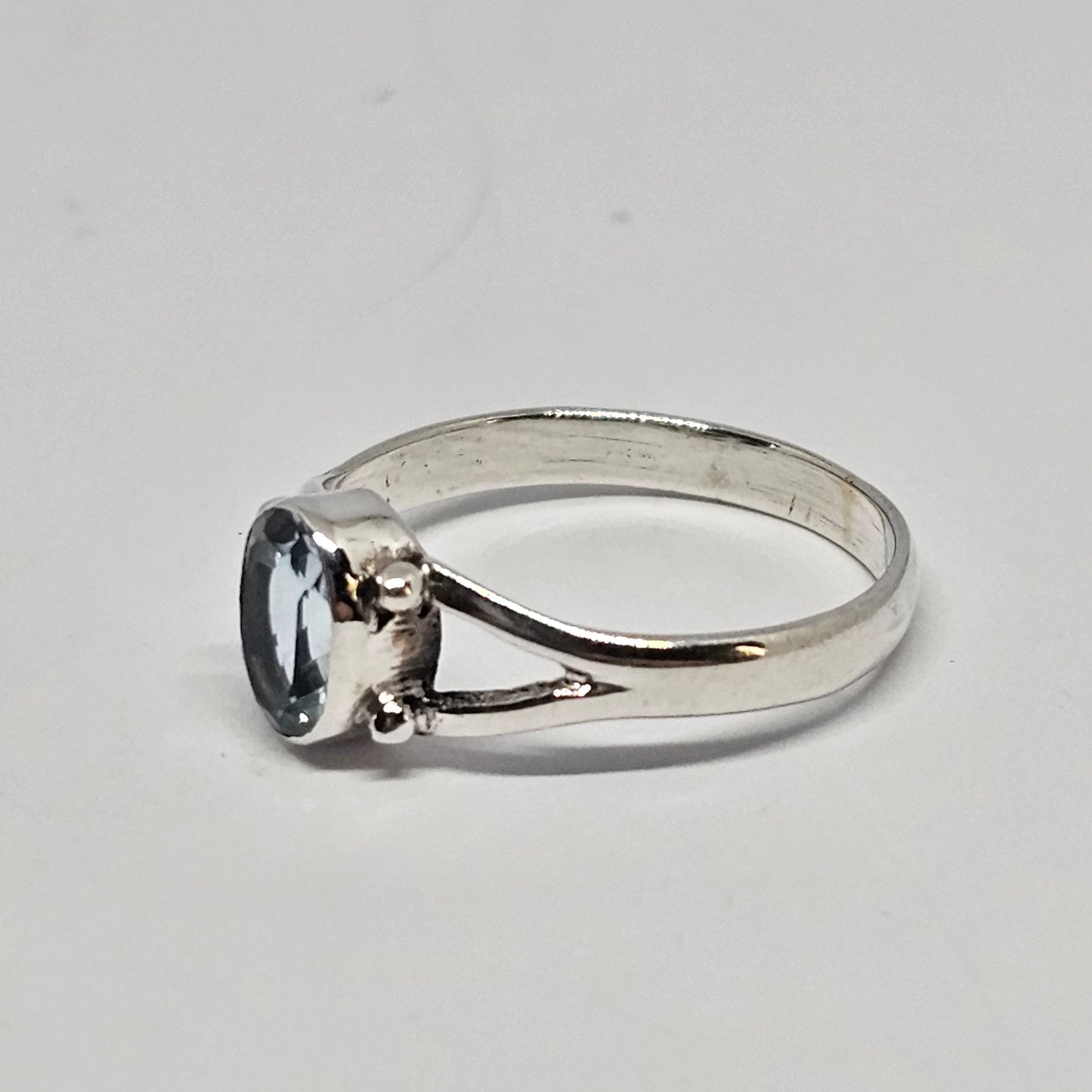 Blue Topaz Sterling Silver Ring