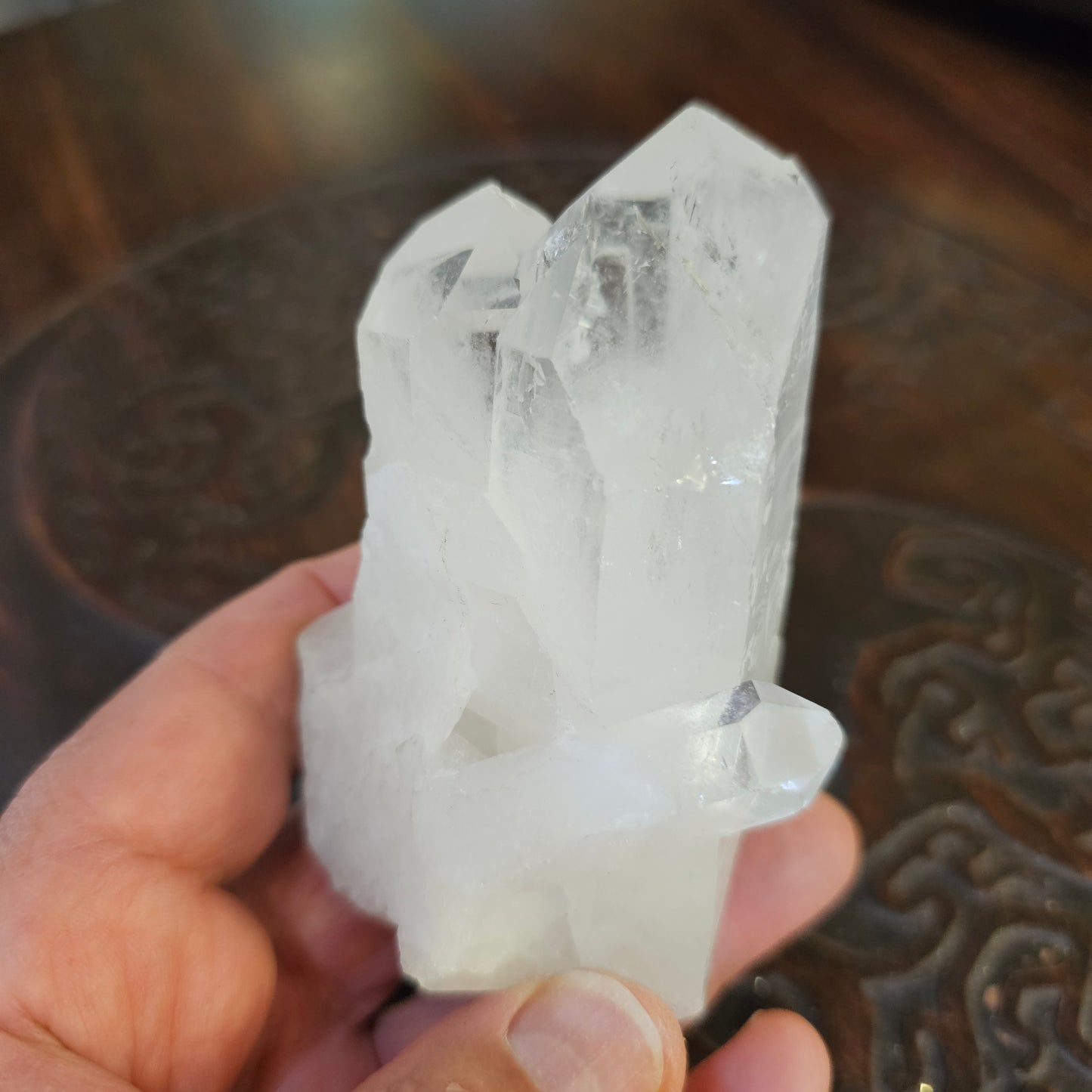 Clear quartz cluster