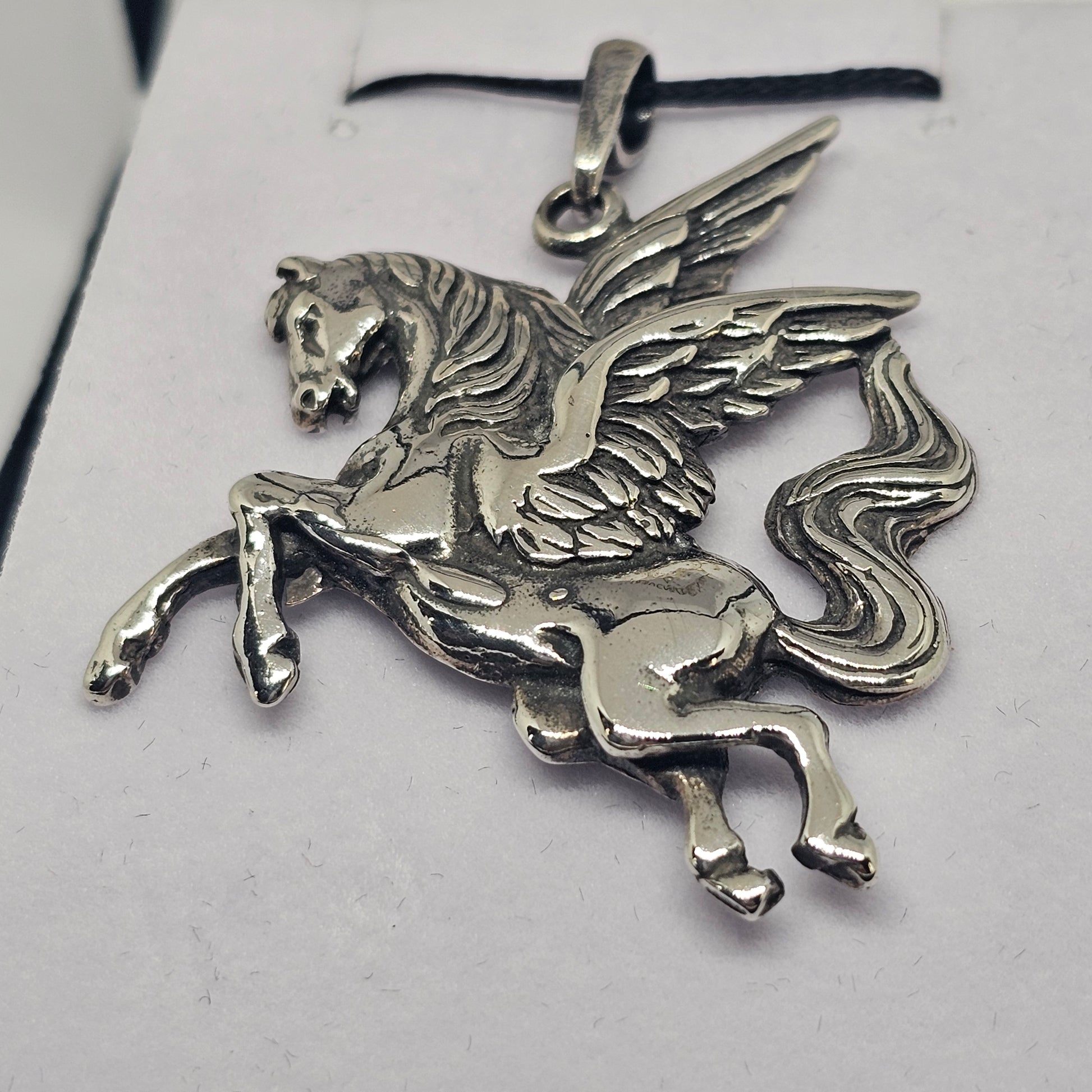Sterling Silver Pegasus Pendant - Rivendell Shop