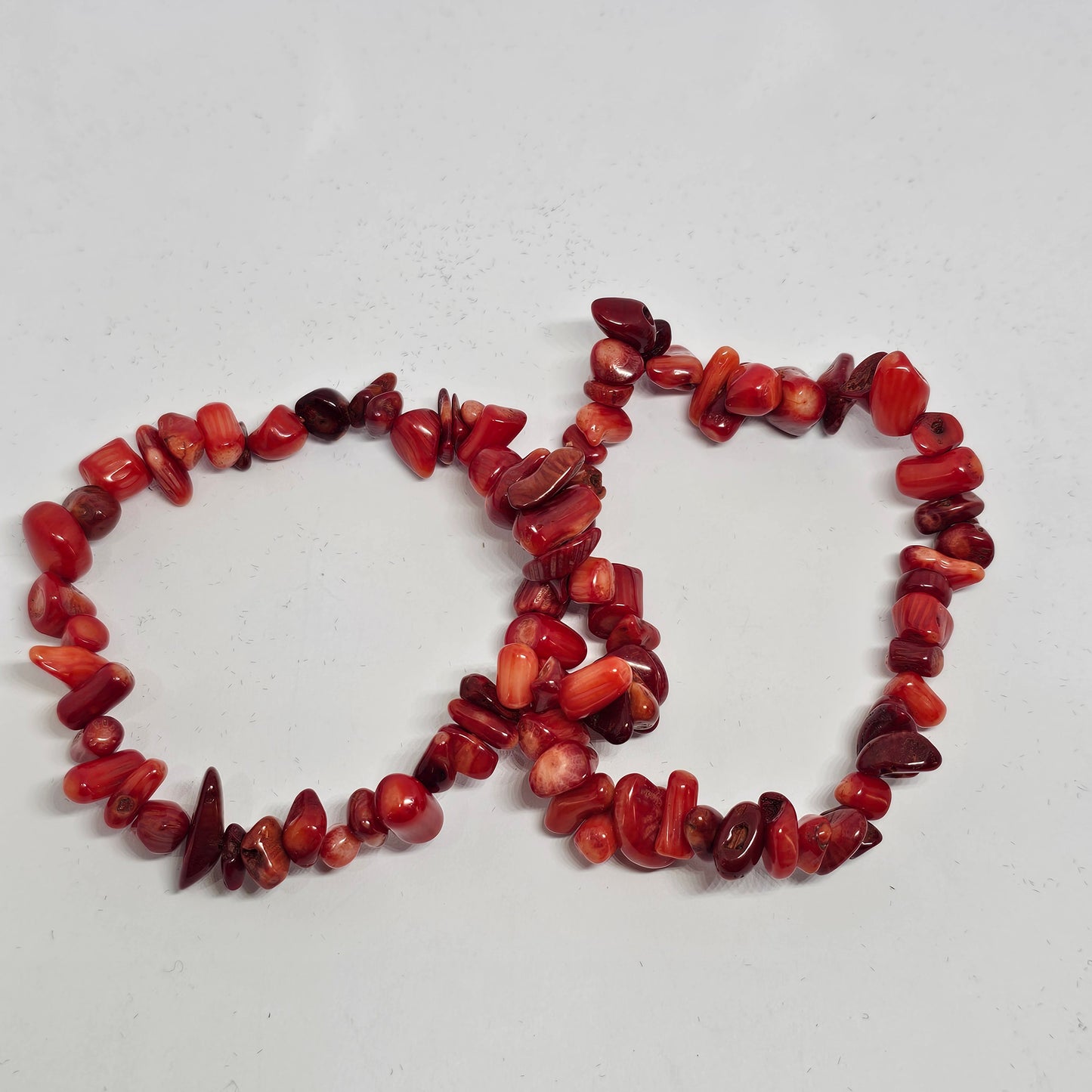 Red Coral Chip Bracelet - Rivendell Shop