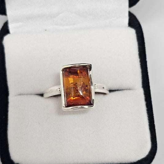 Amber Ring - Square Shaped - Rivendell Shop