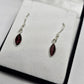 Garnet Sterling Silver Earrings - Rivendell Shop
