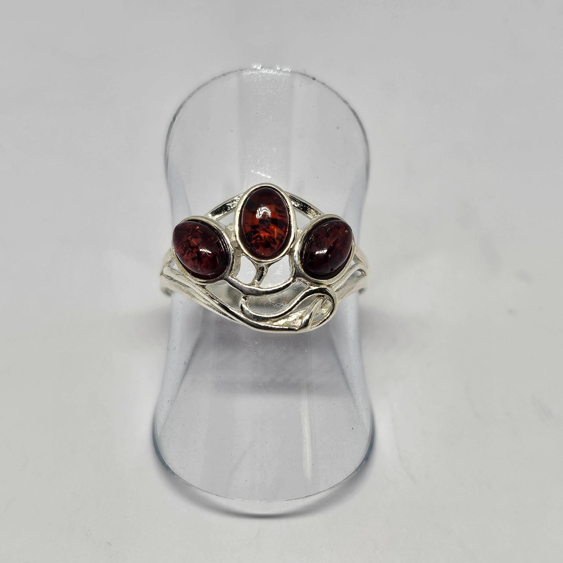 Amber Sterling Silver Ring - Rivendell Shop
