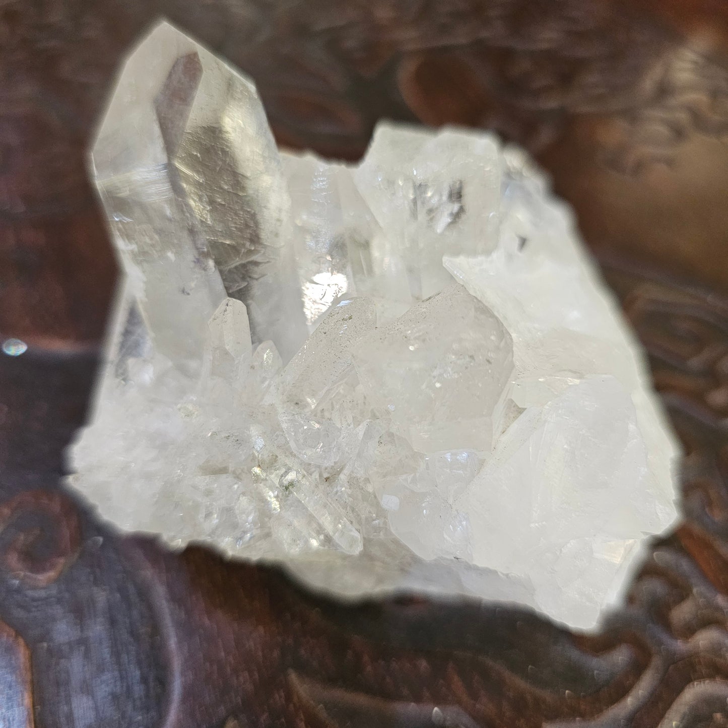 Clear quartz cluster