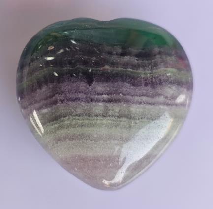 Gemstone Heart Fluorite