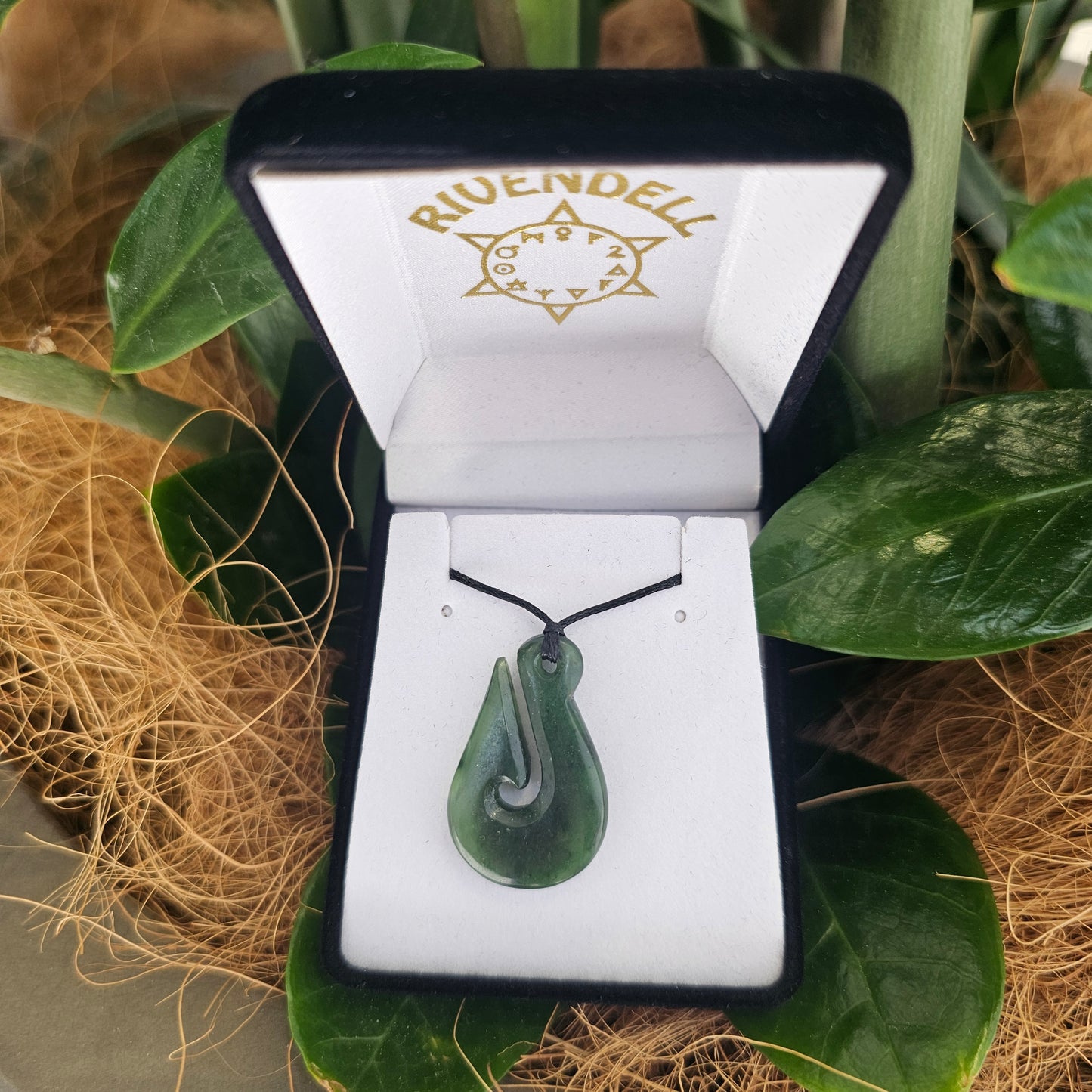 Greenstone Hei Matau (Fish Hook) Pendant