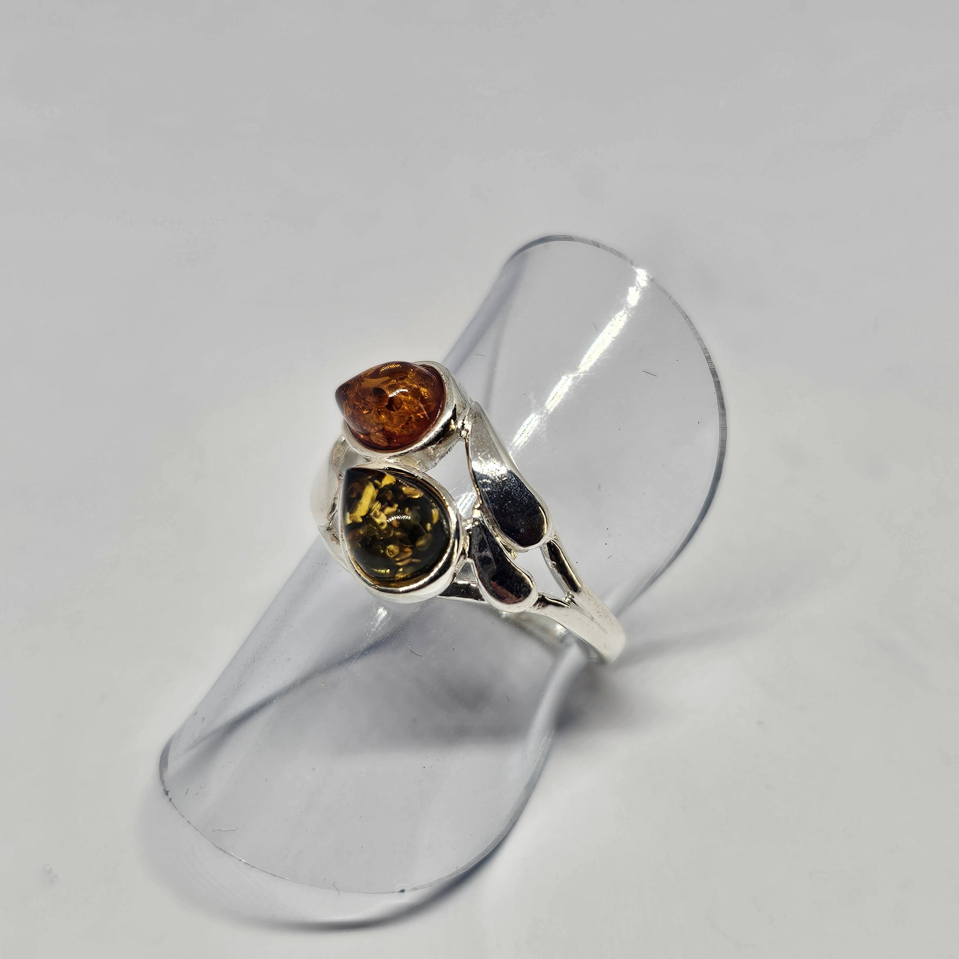 Amber Sterling Silver Ring - Rivendell Shop