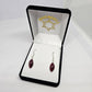 Garnet Sterling Silver Earrings - Rivendell Shop