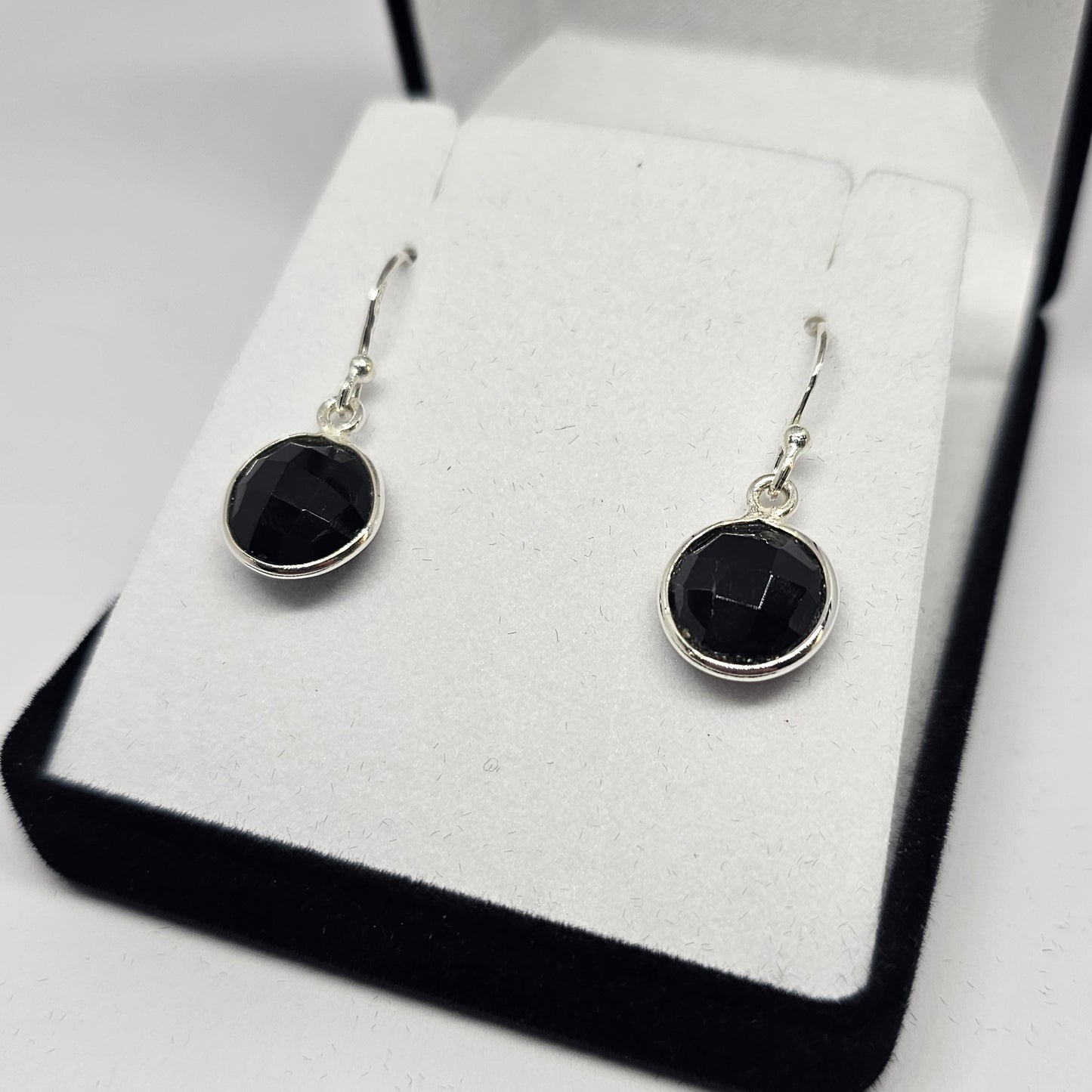 Black Onyx Sterling Silver Earrings - Rivendell Shop