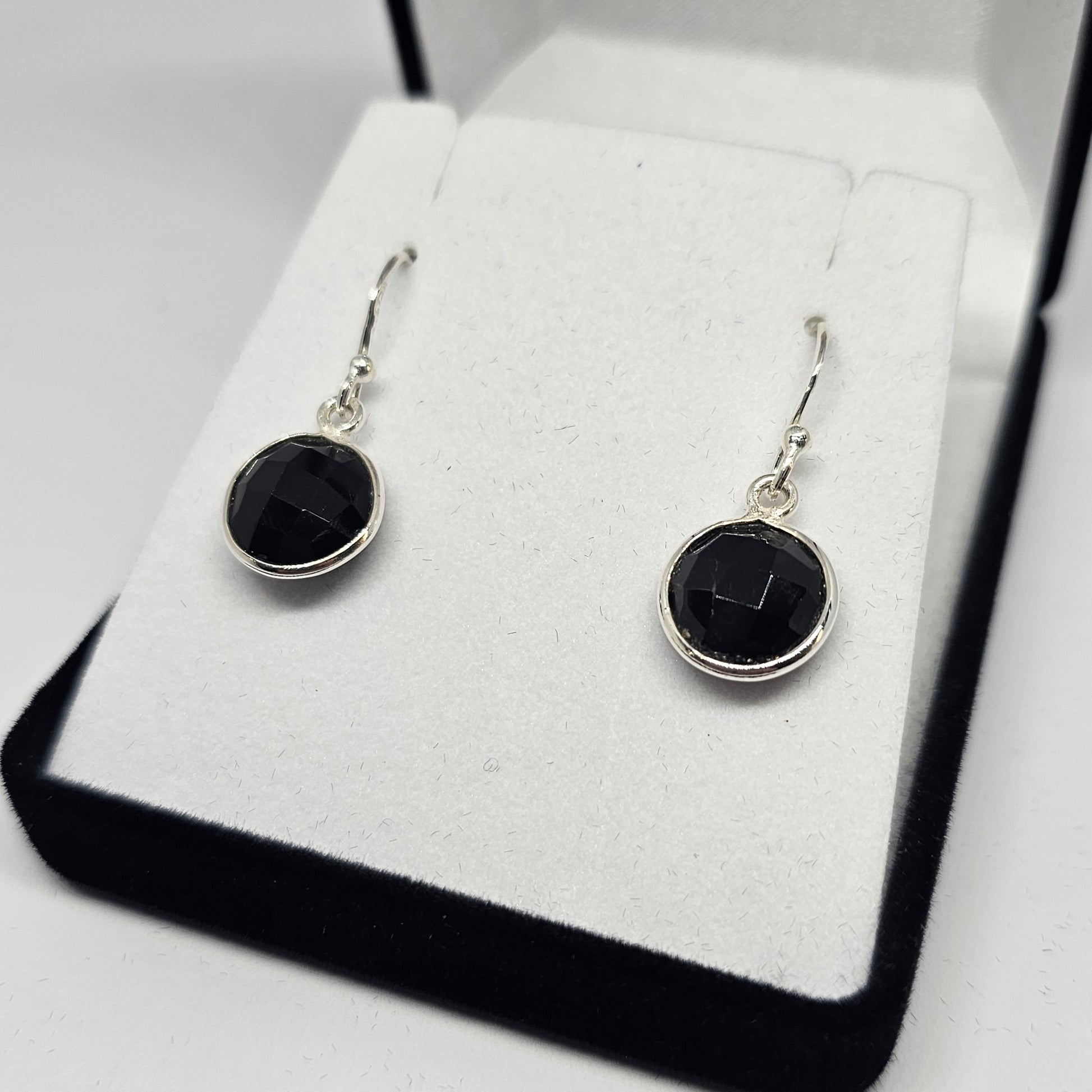 Black Onyx Sterling Silver Earrings - Rivendell Shop