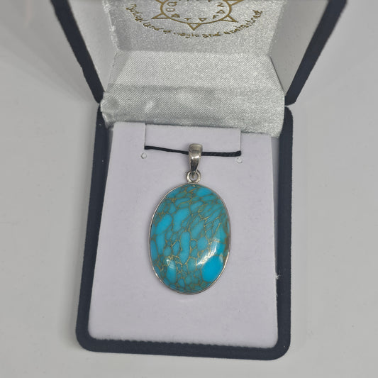 Turquoise Sterling Silver Pendant - Rivendell Shop