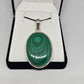 Malachite Sterling Silver Pendant - Rivendell Shop