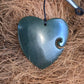 Heart Greenstone Pendant with Koru Indentation - Rivendell Shop