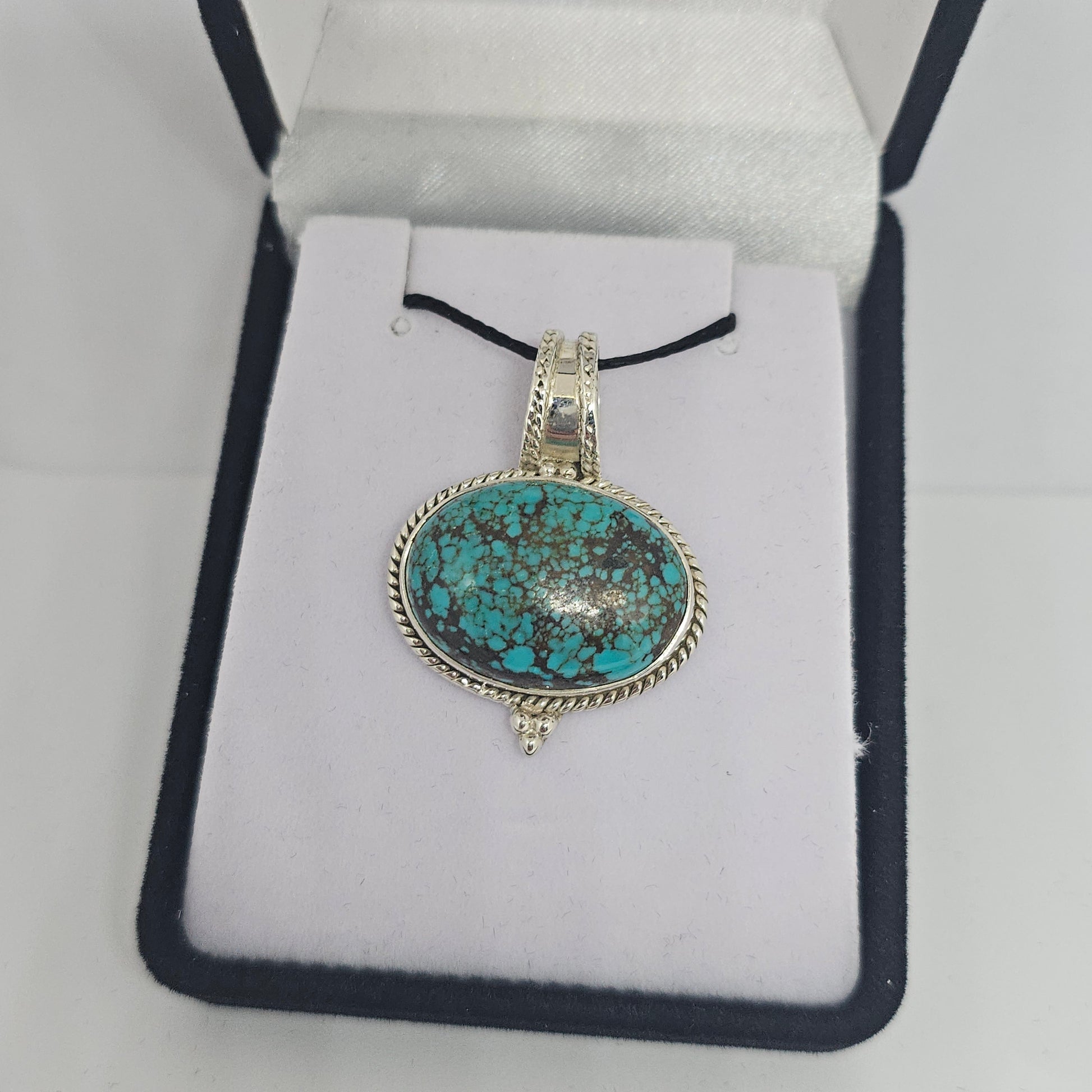 Turquoise Sterling Silver Pendant - Rivendell Shop