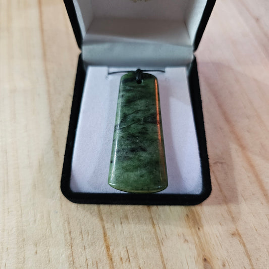 Greenstone pendant 54x22mm - Rivendell Shop