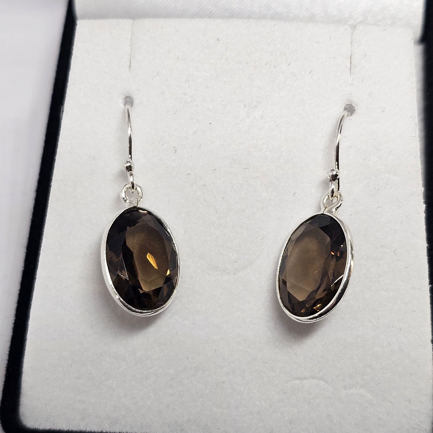 Smoky Quartz Sterling Silver Earrings - Rivendell Shop