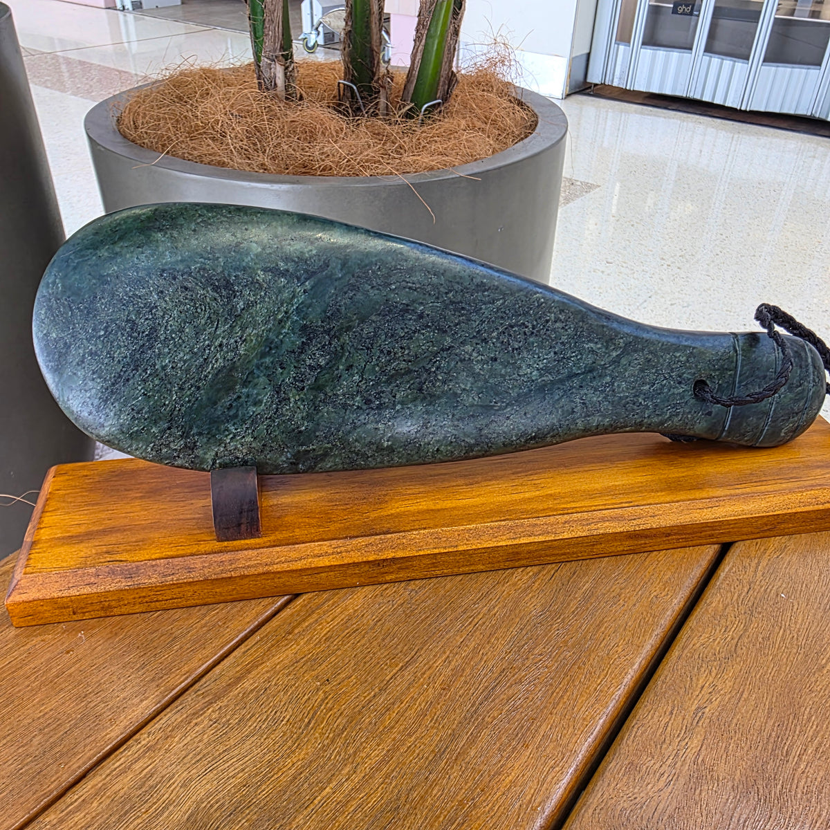 Extra Large Pounamu Greenstone Patu Club Pendant 360x110 mm - Rivendell Shop