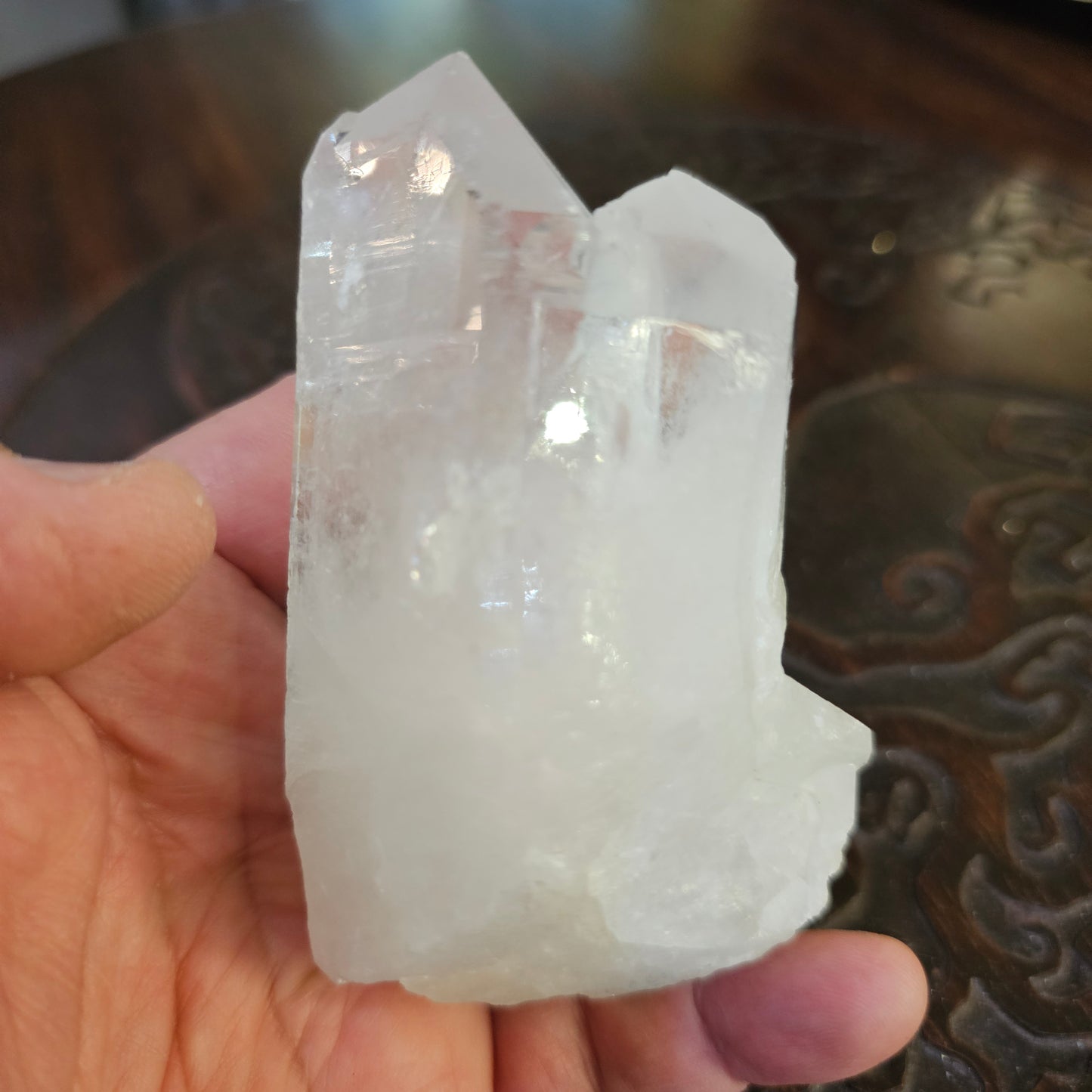 Clear quartz cluster