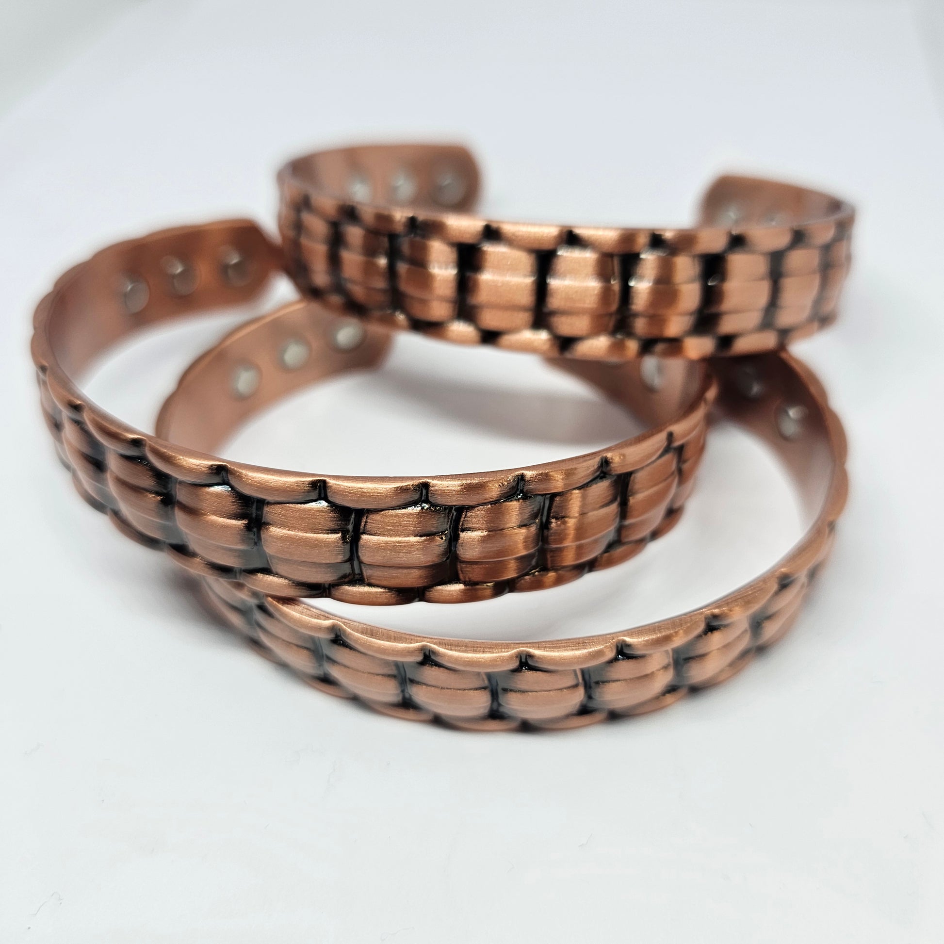 Copper Bracelet - Woven 6 Magnets - Rivendell Shop