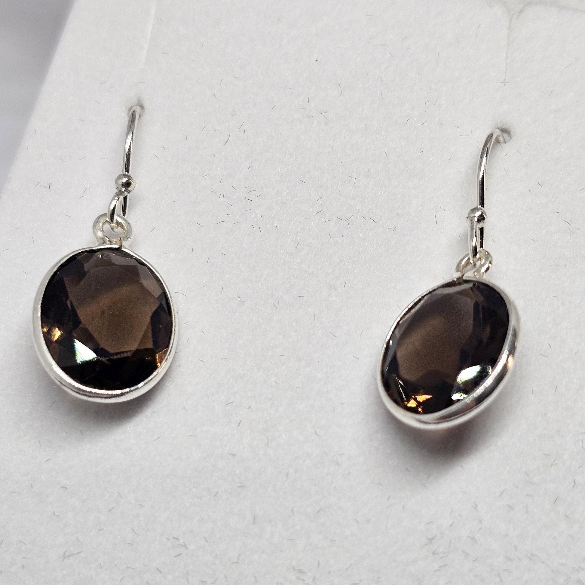 Smoky Quartz Sterling Silver Earrings - Rivendell Shop
