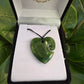 Heart Greenstone Pendant with Koru indentation - Rivendell Shop