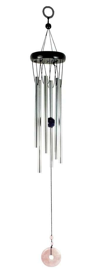Gemstone Windchimes- Rose Quartz Donut - Rivendell Shop