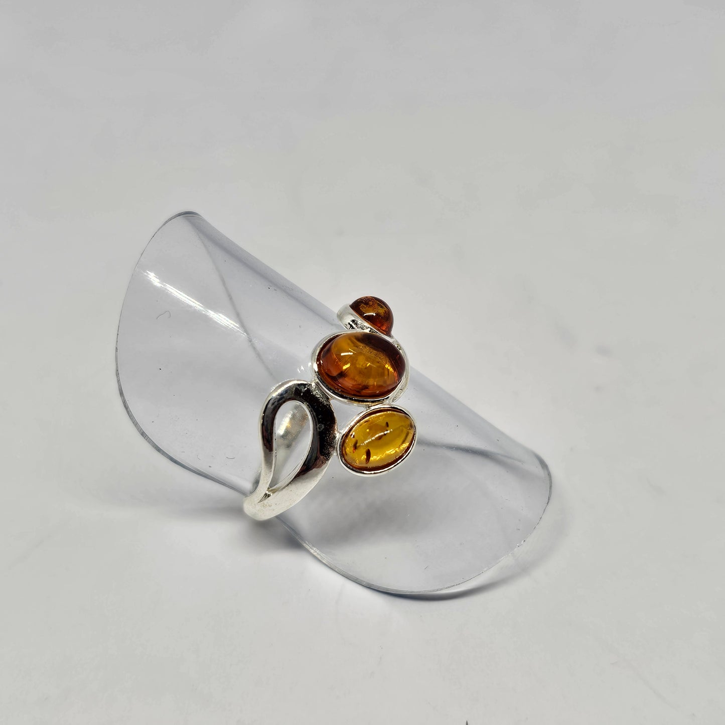 Amber Sterling Silver Ring - Rivendell Shop