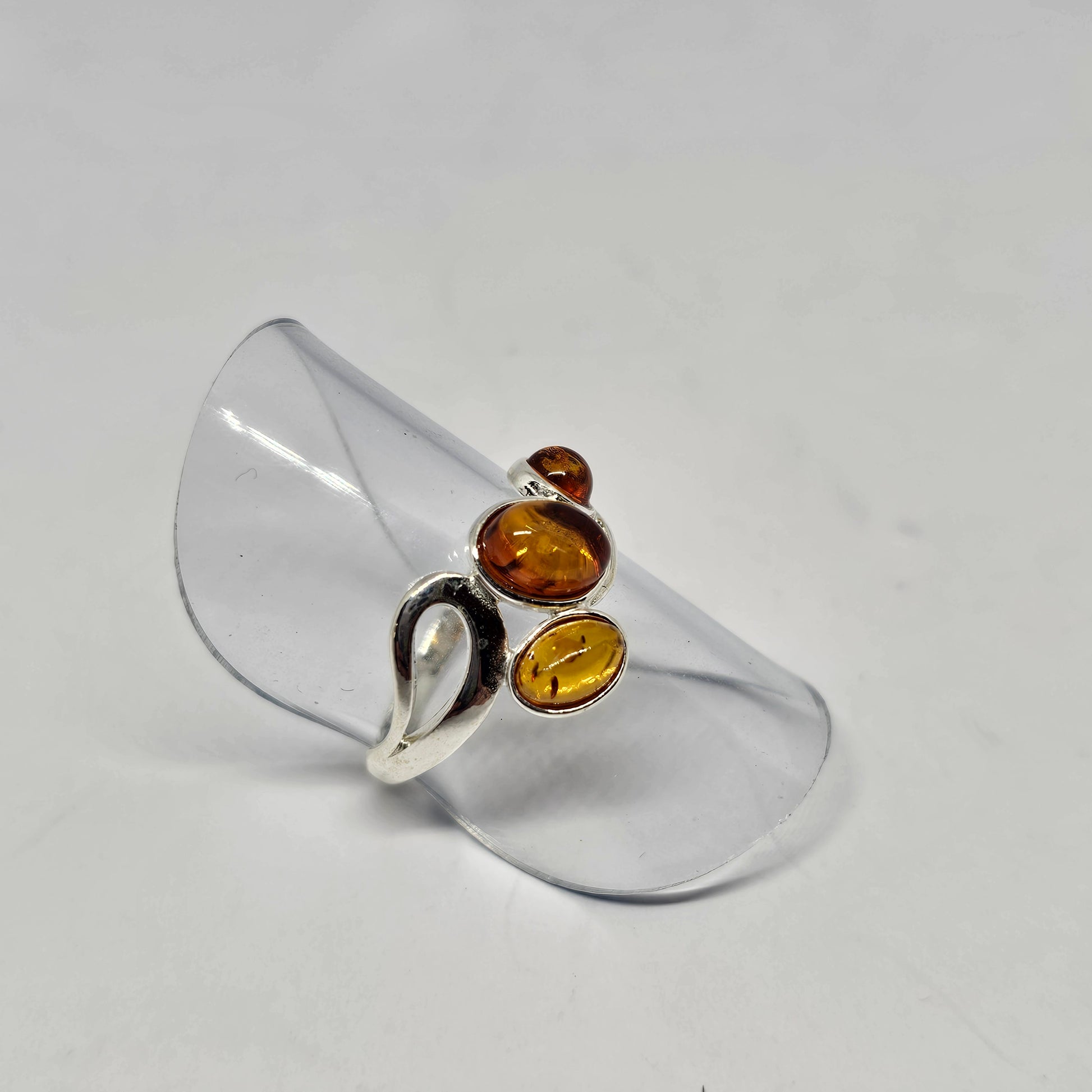 Amber Sterling Silver Ring - Rivendell Shop