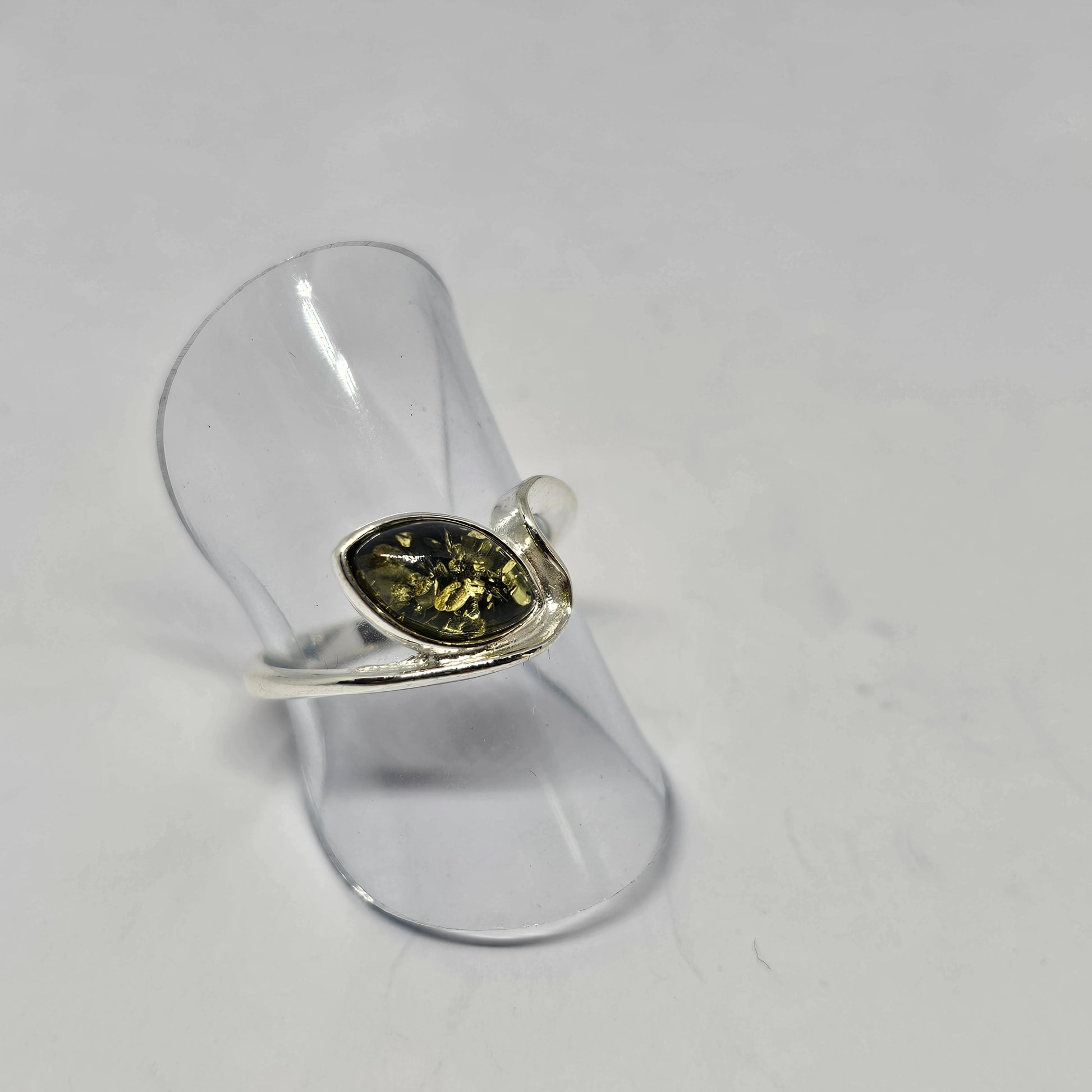 Amber Sterling Silver Ring - Rivendell Shop