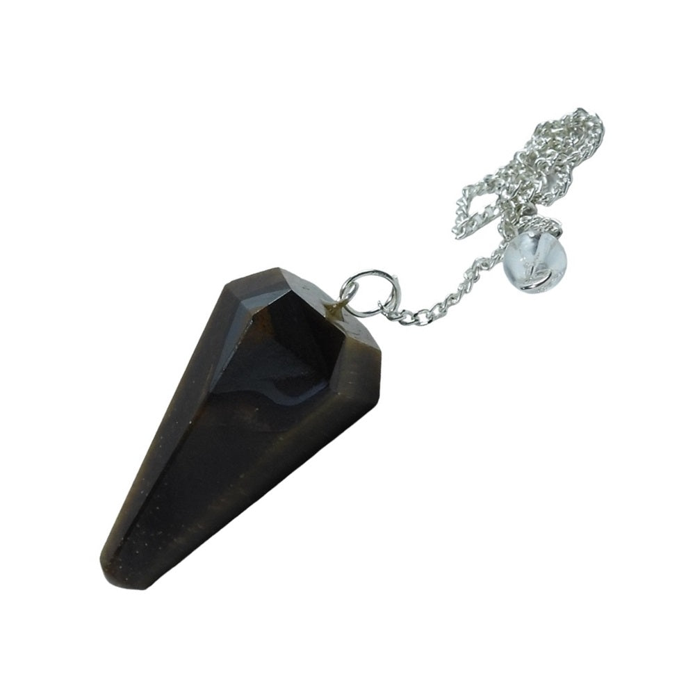 Tigers Eye 6 Facet Pendulum - Rivendell Shop