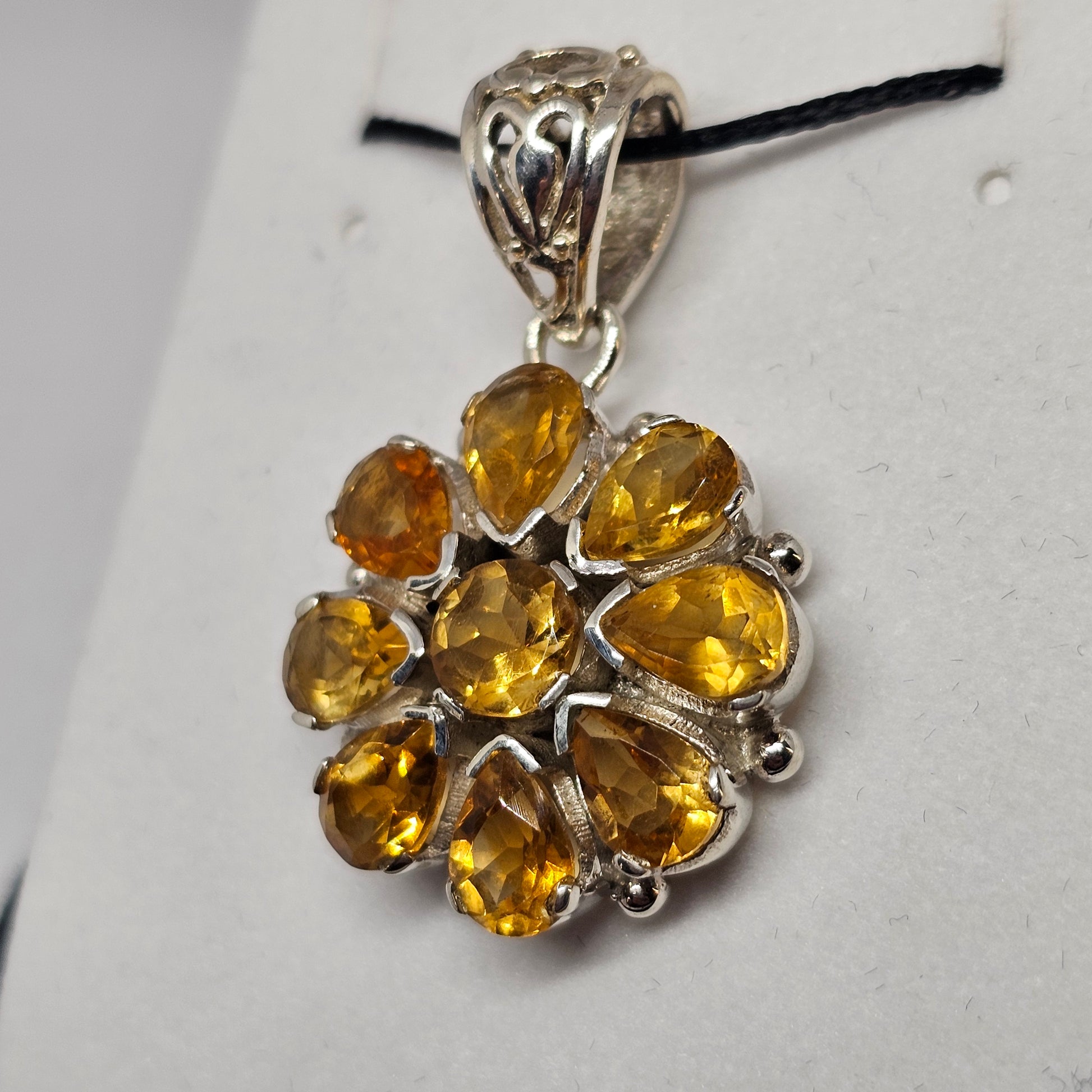 Citrine Sterling Silver Pendant - Rivendell Shop