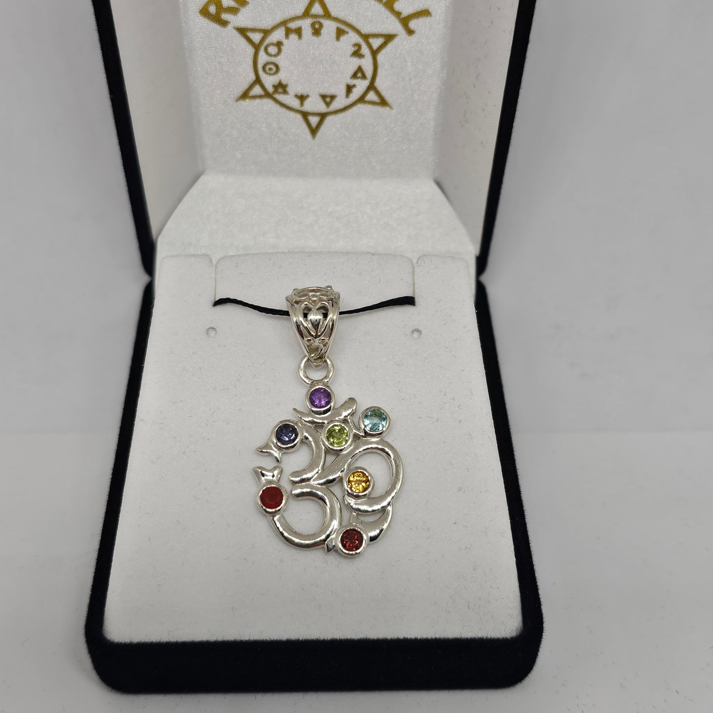 Chakra Om Sterling Silver Pendant - Rivendell Shop