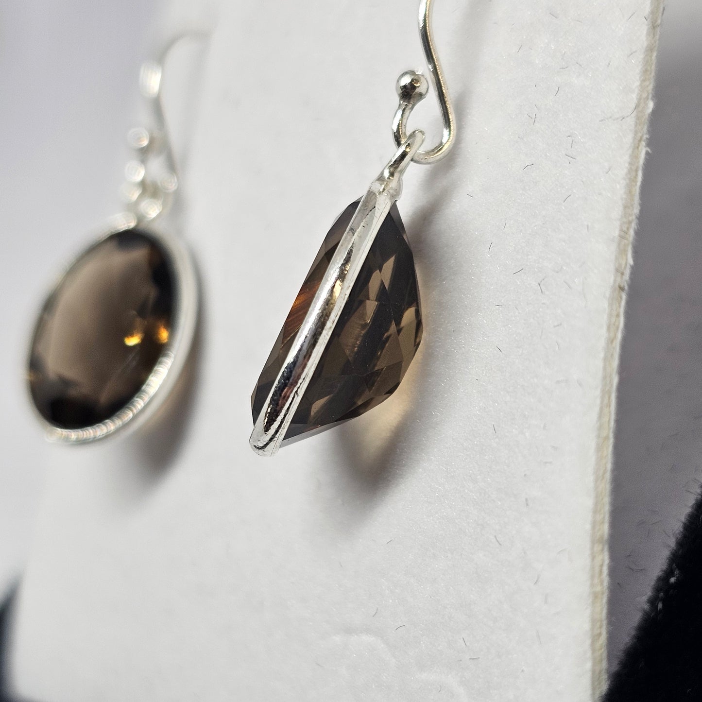 Smoky Quartz Sterling Silver Earrings - Rivendell Shop