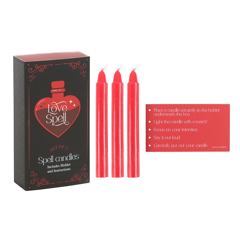 Love spell candles 3 pack - Rivendell Shop
