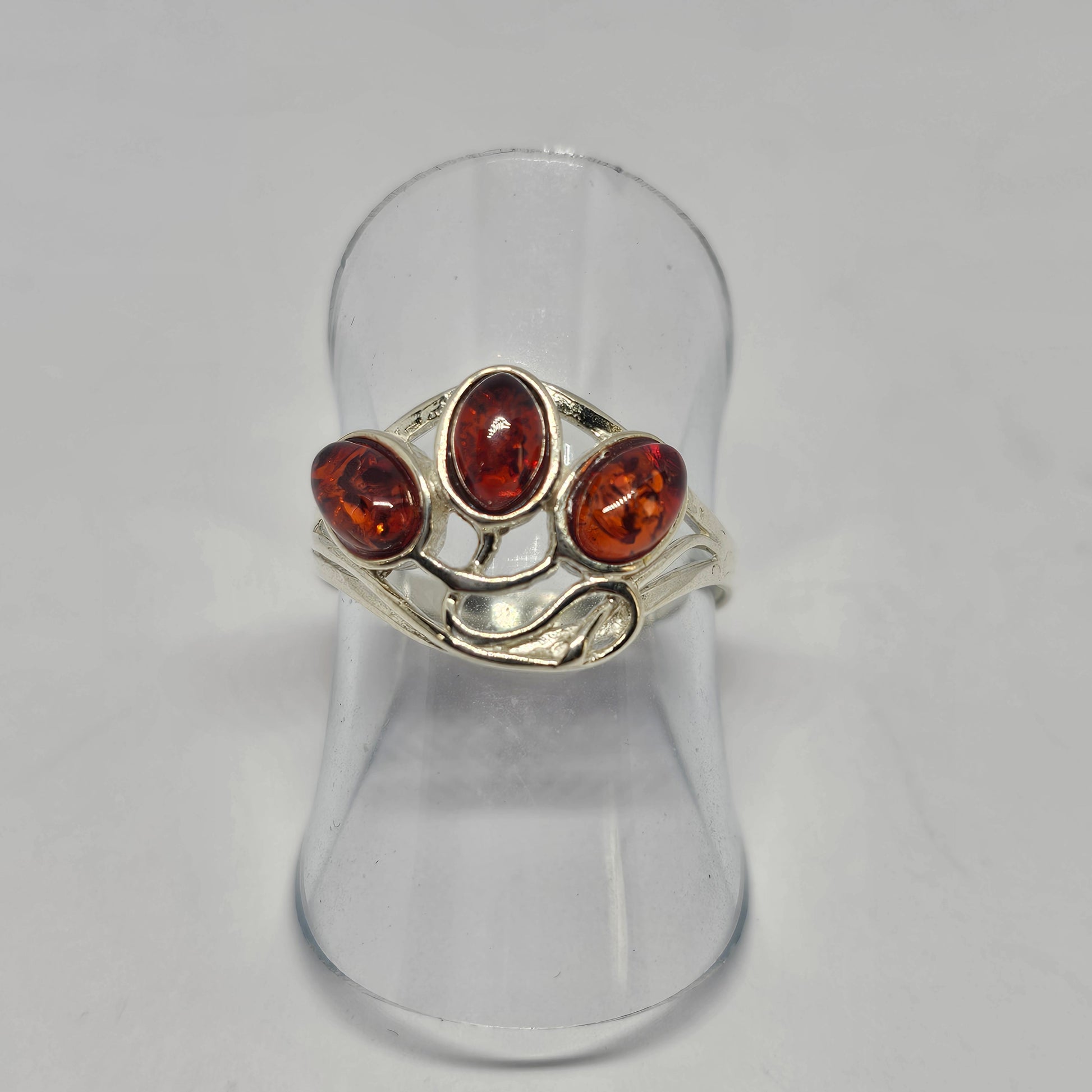 Amber Sterling Silver Ring - Rivendell Shop