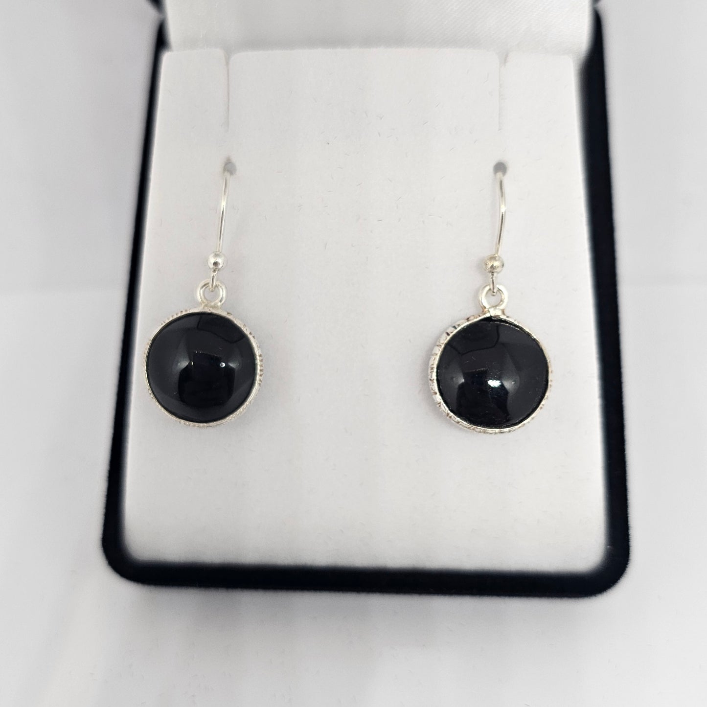 Black Onyx Sterling Silver Earrings - Rivendell Shop