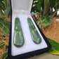 Greenstone (Pounamu) Double Koru Earrings Large - Rivendell Shop