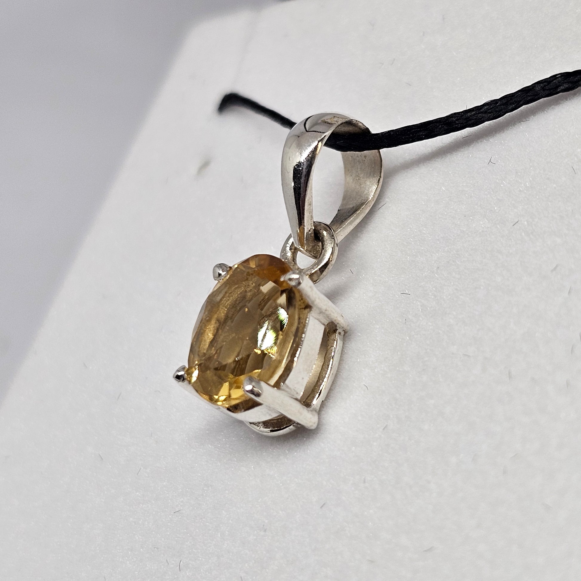 Citrine Sterling Silver Pendant - Rivendell Shop