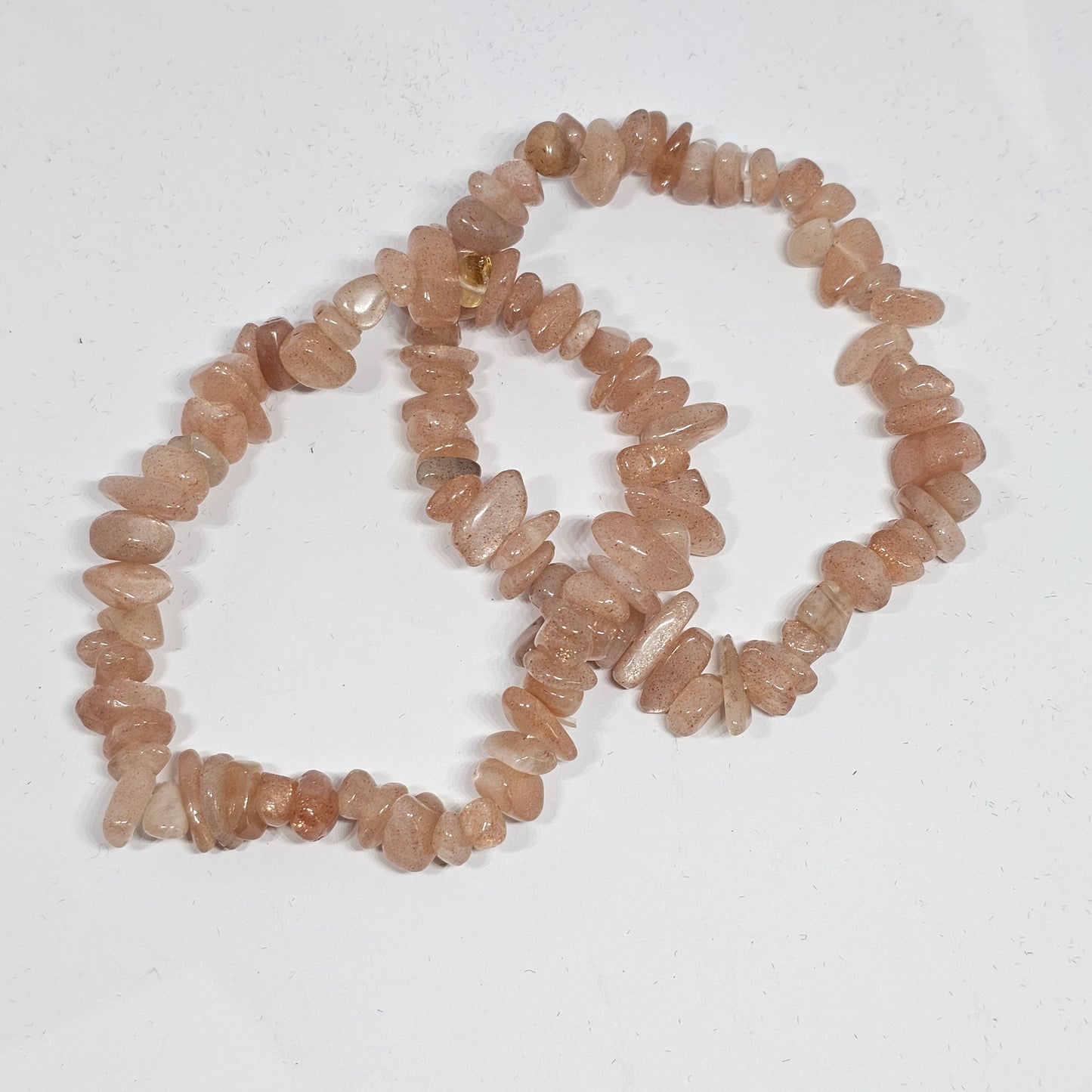 Peach Moonstone Chip Bracelet - Rivendell Shop