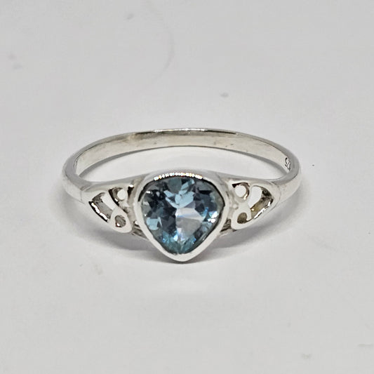 Blue Topaz Sterling Silver Ring